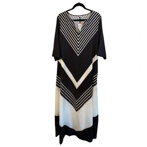 Elegant Black and White Chevron Beach Cover Up